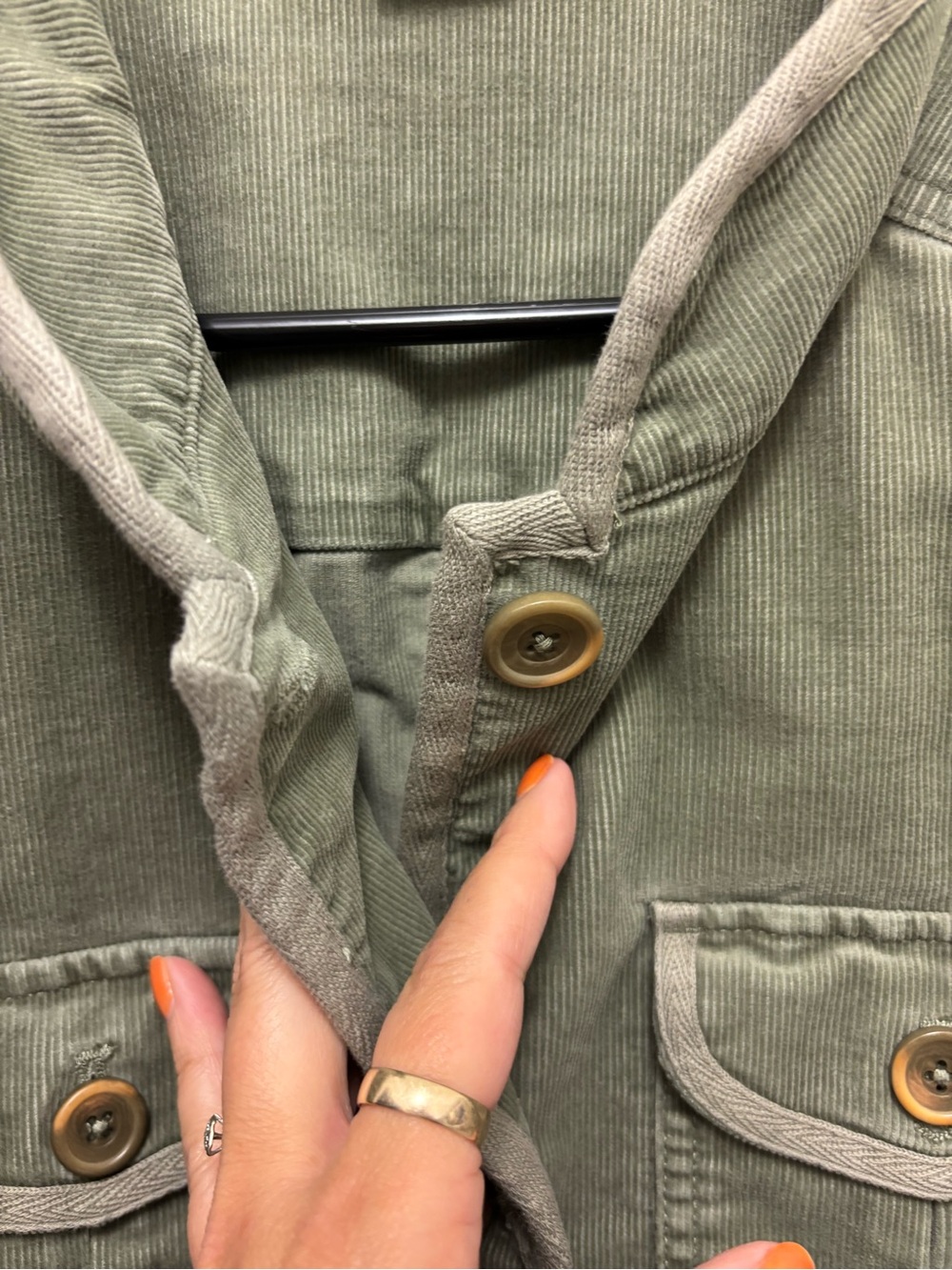 LL Bean Utility Jacket/Blazer Corduroy Size 2X Color Sage Green - Picture 2 of 9